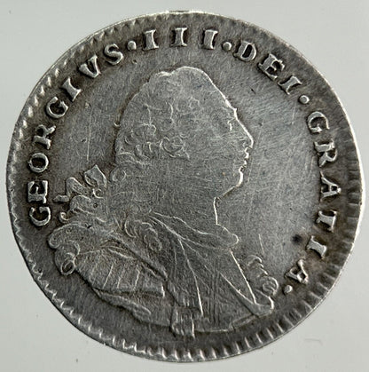 1800 George III 3rd Maundy One - Pence Penny Silver Coin | Very High Grade