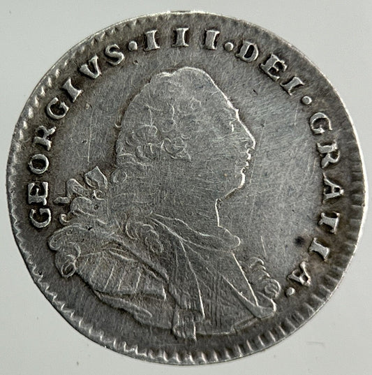 1800 George III 3rd Maundy One - Pence Penny Silver Coin | Very High Grade