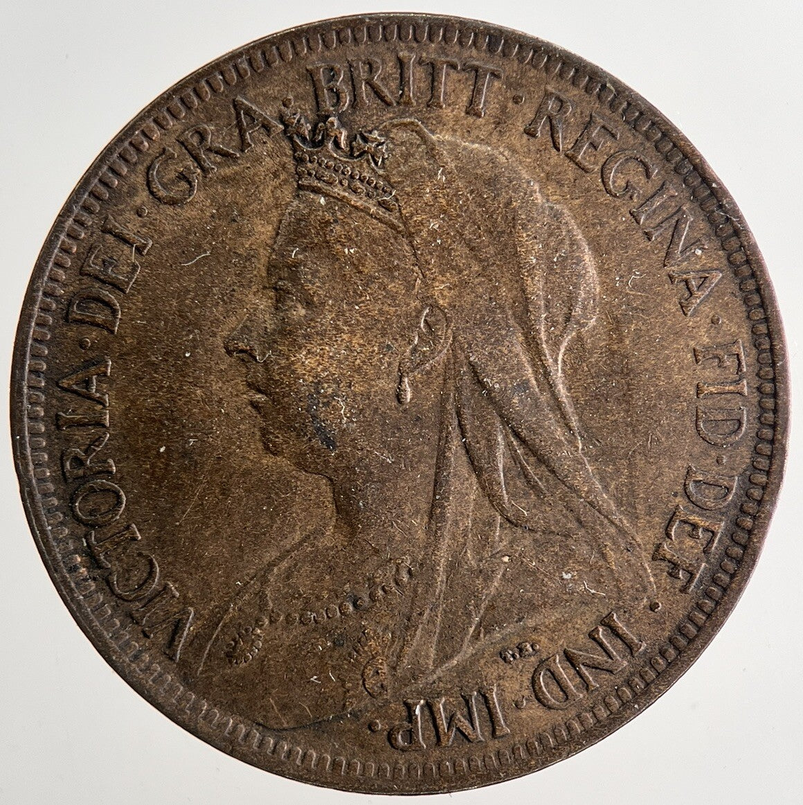 1901 Victoria Half - Penny Coin | Very Fine Grade | a9644