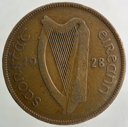 1928 Irish One Penny Coin | Collectable Grade