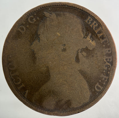 1889 Victoria One Penny Coin | Collectable Grade