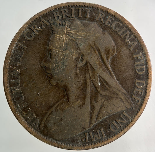 1900 Victoria One Penny Coin | Collectable Grade