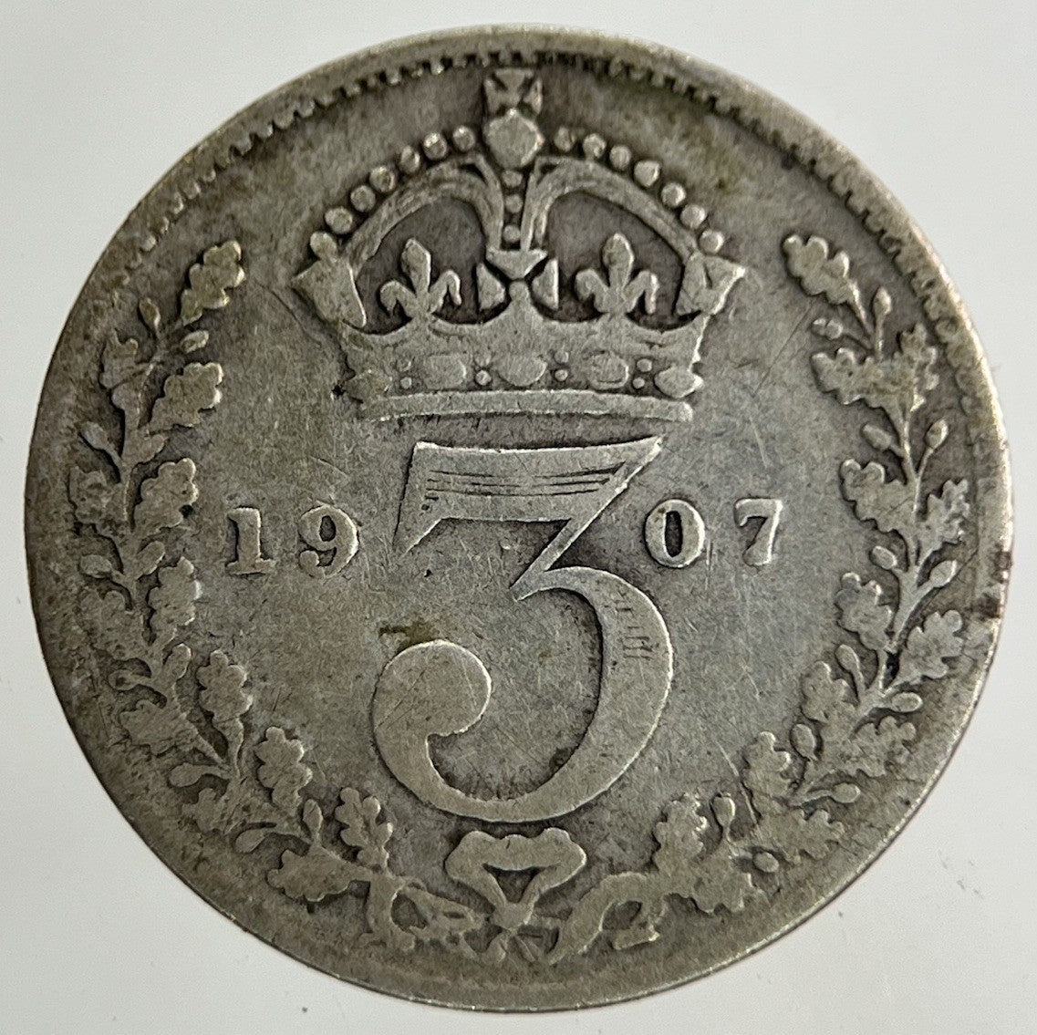 1907 Edward VII Threepence Silver Coin | Collectable Grade