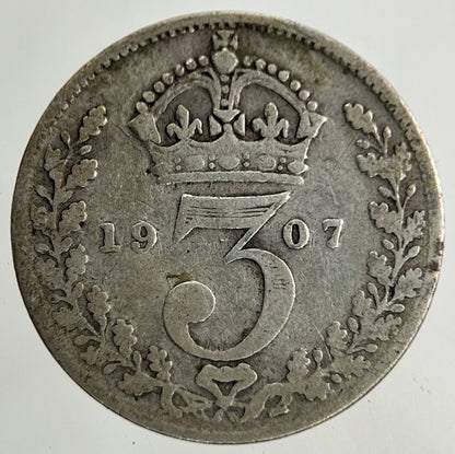 1907 Edward VII Threepence Silver Coin | Collectable Grade