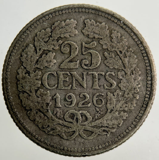 1926 Netherlands 25 Cents Silver Coin | Collectable Grade