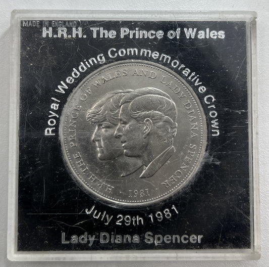 1981 Charles & Diana Crown British Coin In Case | Collectable Grade | a9169