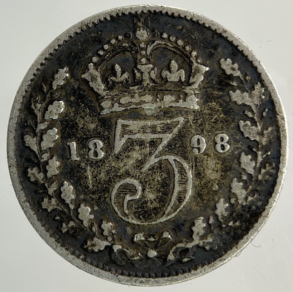 1898 Victoria Threepence Silver Coin | Collectable Grade