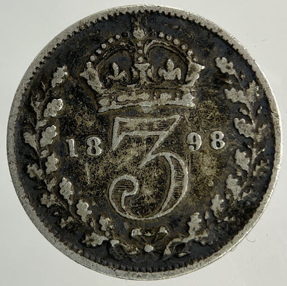 1898 Victoria Threepence Silver Coin | Collectable Grade