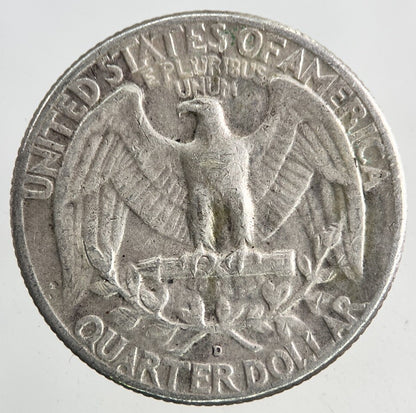 1962 - D US USA Quarter Dollar Silver Coin | Fine Collectable Grade