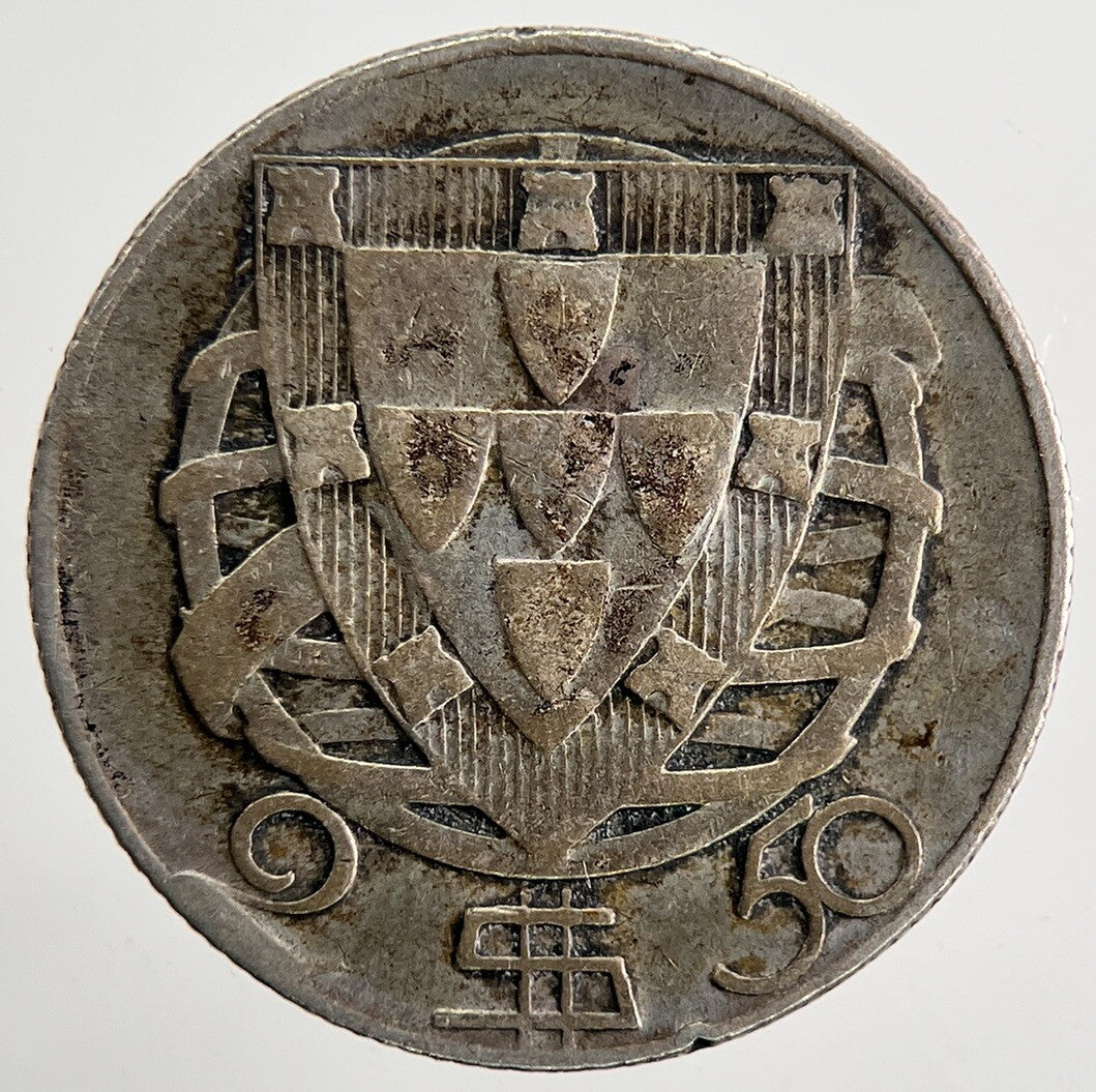 1943 Portugal 2.5 2 - 1/2 Escudos Silver Coin | Fine Collectable Grade | a9479