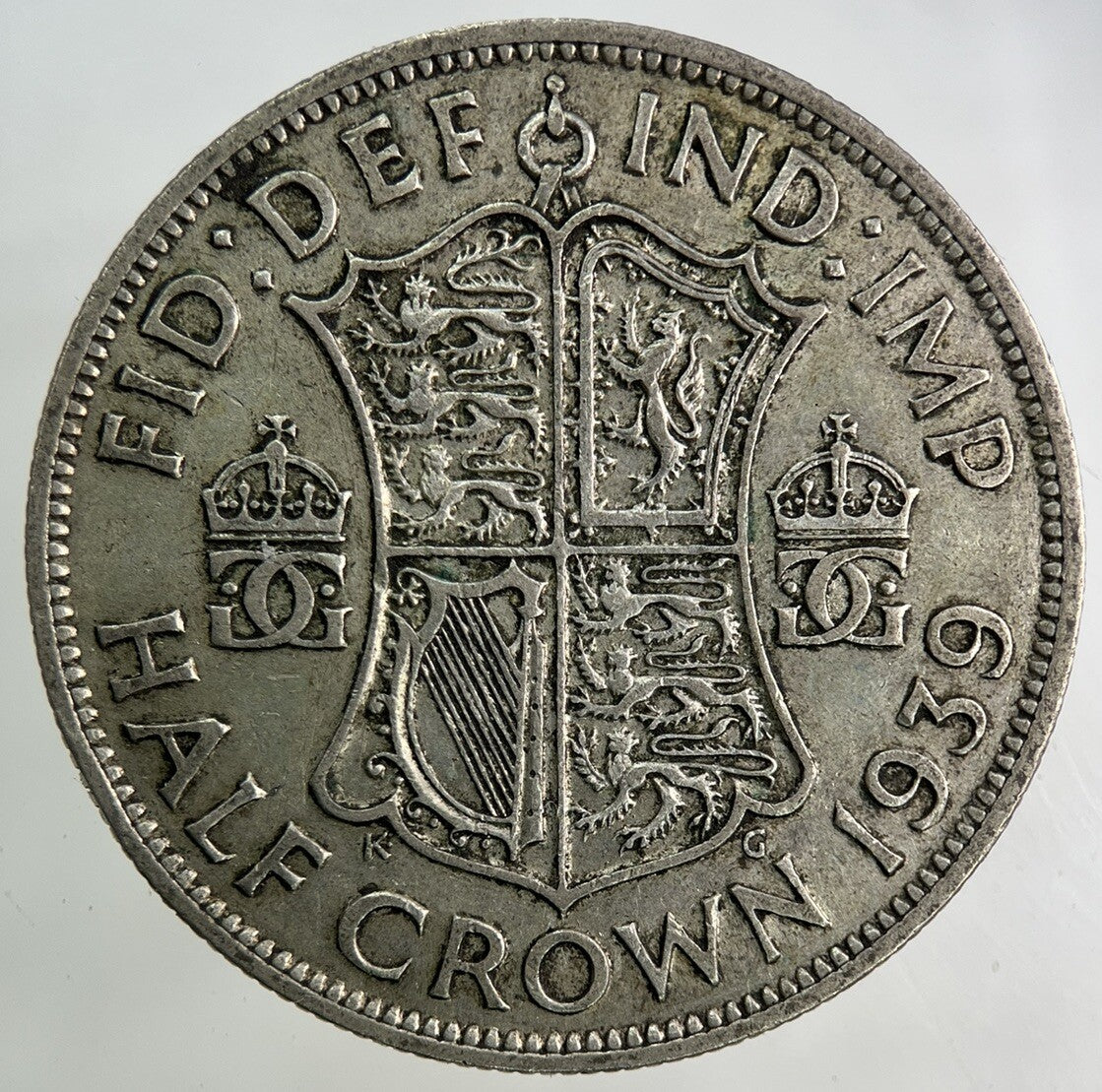 1939 George VI Half - Crown Silver Coin | Fine Collectable Grade