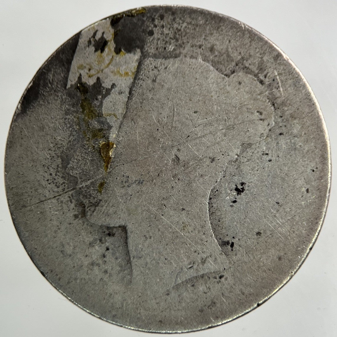 1855 Victoria Shilling Silver Coin | Worn Grade