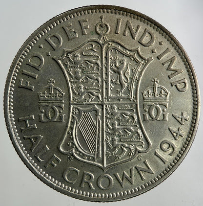 1944 George VI Half - Crown Silver Coin | Fine Collectable Grade