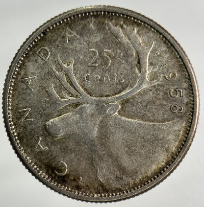 1958 Canada 25 Cents Silver Coin | Fine Collectable Grade