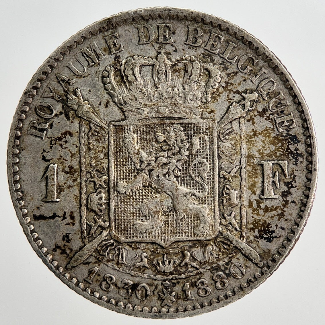 1830 - 1880 Belgium 1 Franc Silver Coin | Collectable Grade