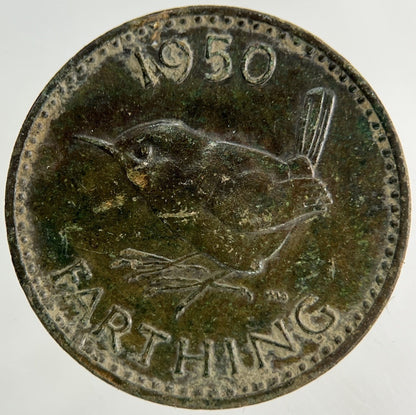 1950 George VI Farthing Coin | Fine Collectable Grade