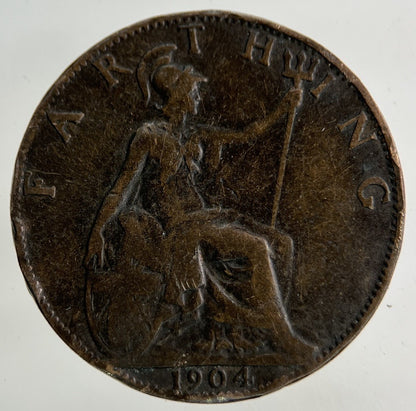 1904 Edward VII Farthing Coin | Fine Collectable Grade
