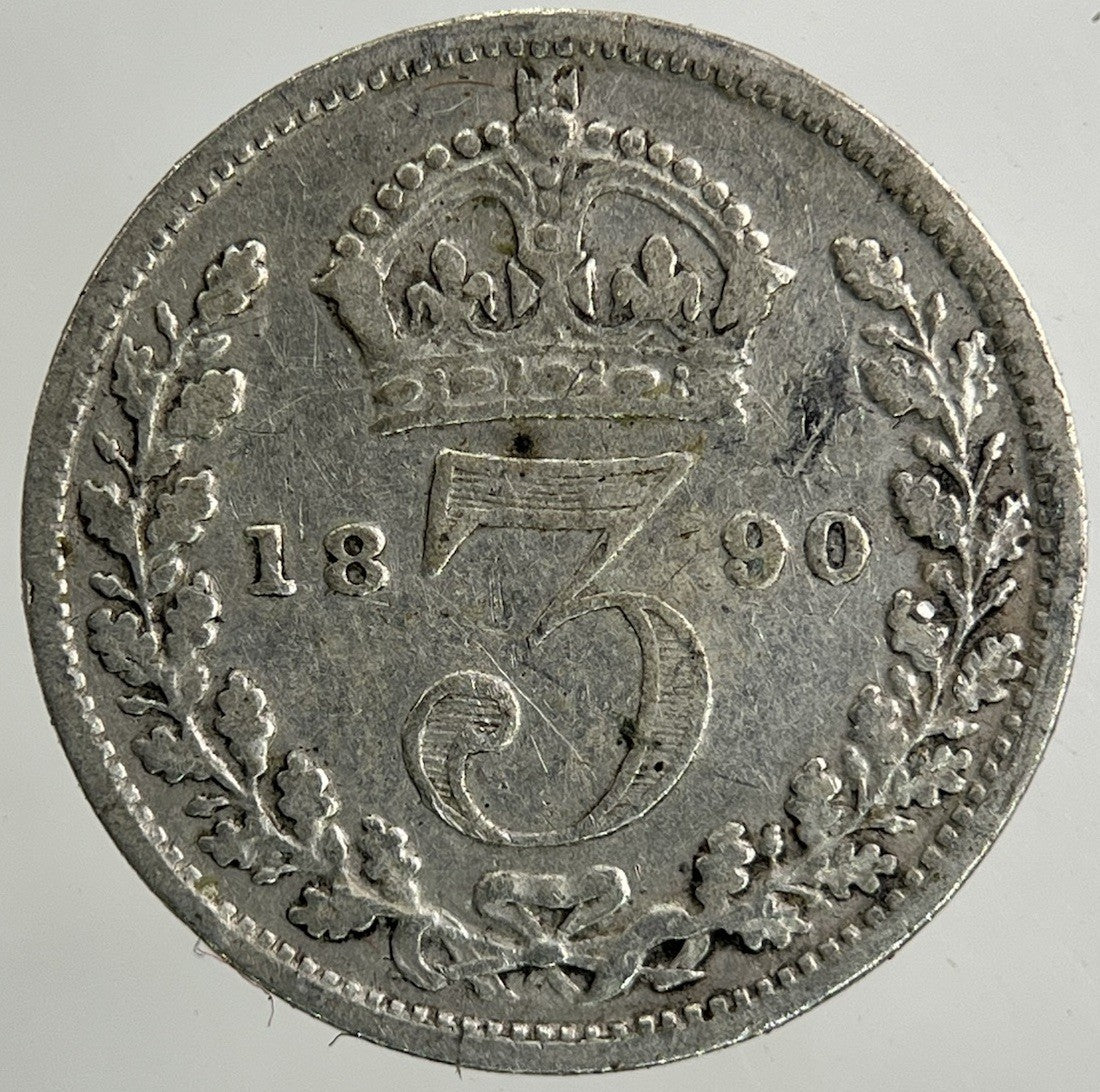 1890 Victoria Threepence Silver Coin | Collectable Grade