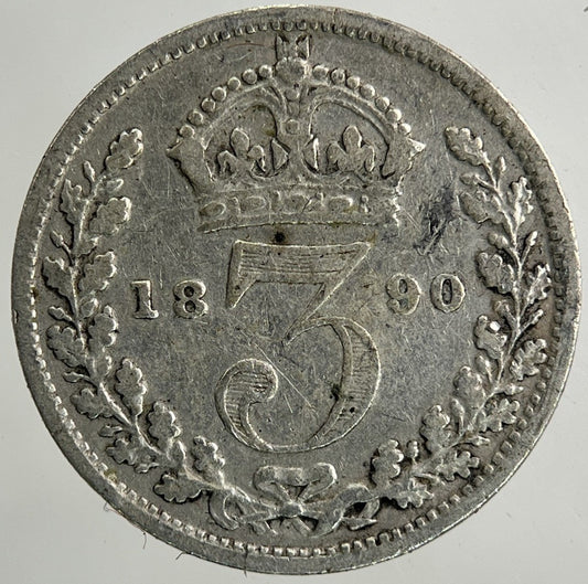 1890 Victoria Threepence Silver Coin | Collectable Grade