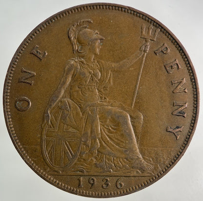 1936 George V One Penny Coin | Very High Grade