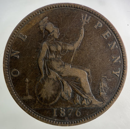 1876 - H Victoria One Penny Coin | Fine Collectable Grade