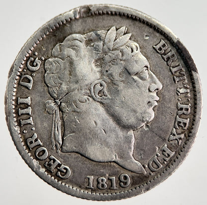 1819 George III Shilling Silver Coin | Collectable Grade | a8658