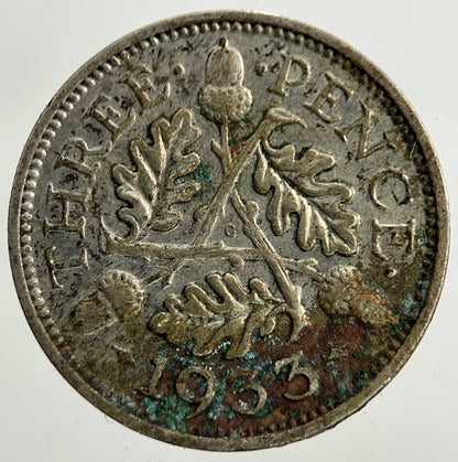 1933 George V Threepence Silver Coin | Fine Collectable Grade