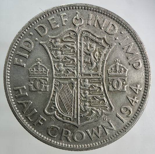 1944 George VI Half - Crown Silver Coin | Fine Collectable Grade
