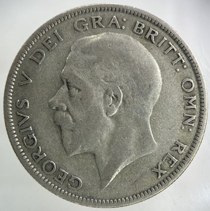 1928 George V Half - Crown Silver Coin | Fine Collectable Grade