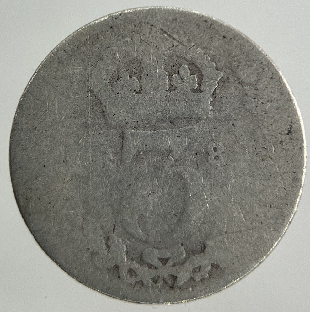 1889 Victoria Threepence Silver Coin | Worn Grade
