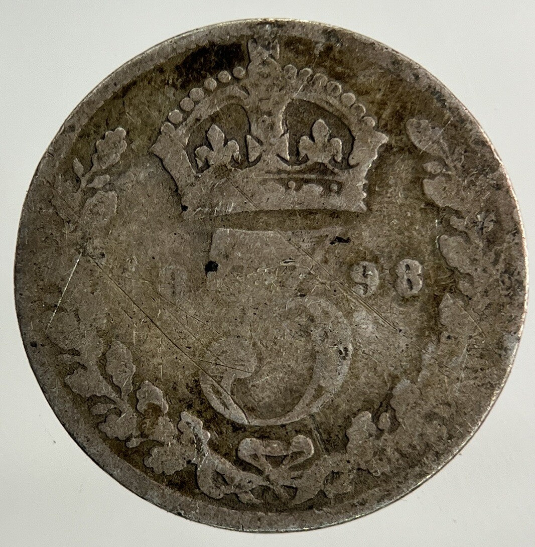1898 Victoria Threepence Silver Coin | Collectable Grade