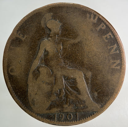 1901 Victoria One Penny Coin | Collectable Grade