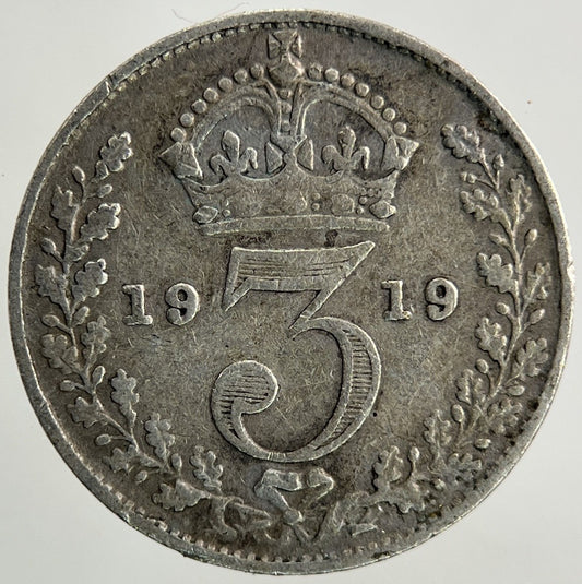 1919 George V Threepence Silver Coin | Fine Collectable Grade