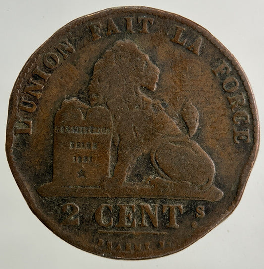 1847 Belgium 2 Centimes Coin | Collectable Grade