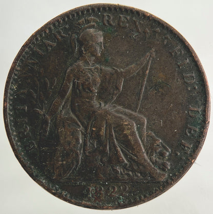 1822 George IV Farthing Coin | Fine Collectable Grade