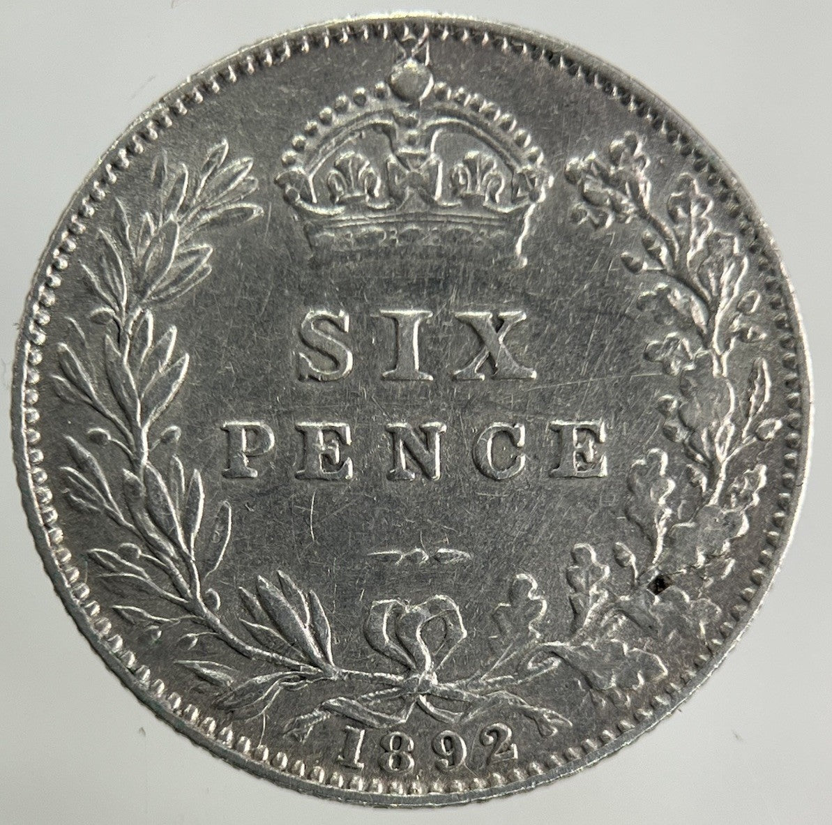 1892 Victoria Sixpence Silver Coin | Very High Grade