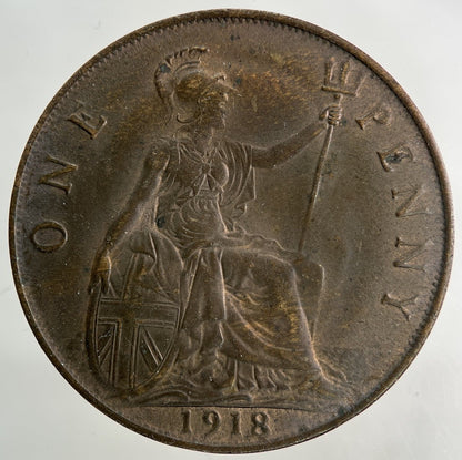 1918 George V One Penny Coin | Very High Grade