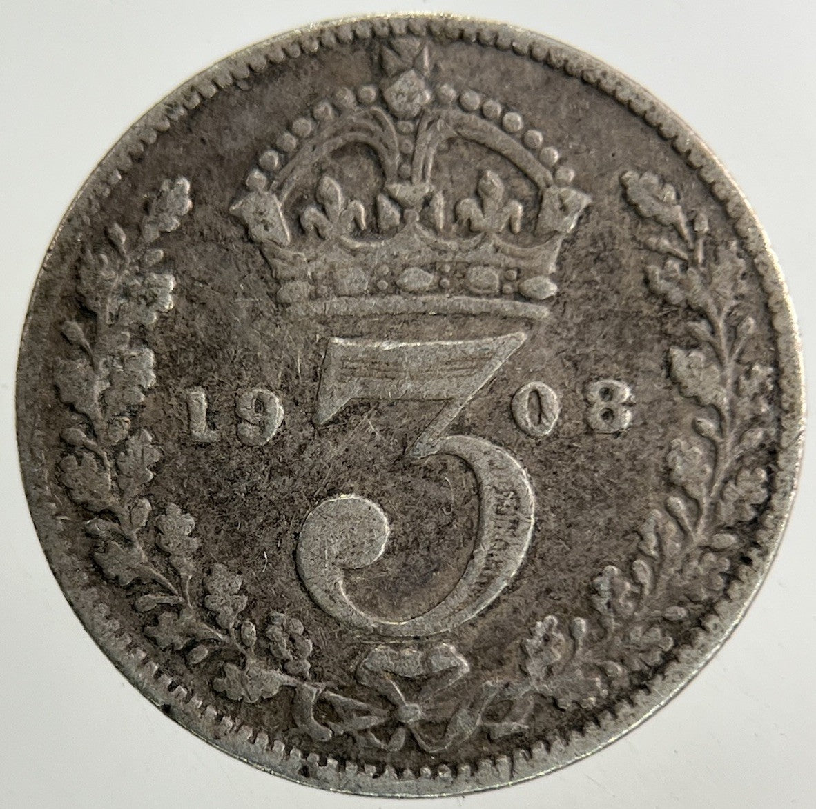 1908 Edward VII Threepence Silver Coin | Fine Collectable Grade