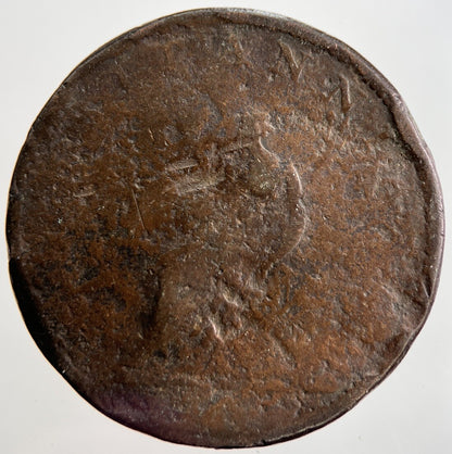 1806 George 3rd III Half - Penny British Coin | Worn Grade