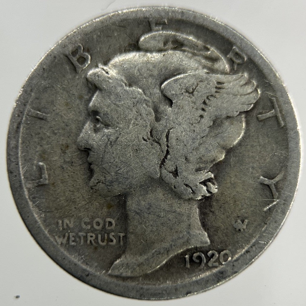 1920 - S US USA Mercury Dime Silver Coin | Collectable Grade