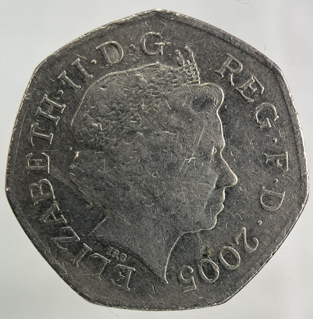 2005 Samuel Johnsons Dictionary 50p Fifty - Pence Coin | Collectable Grade