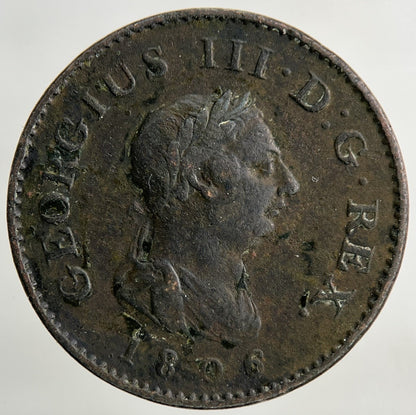 1806 George III 3rd Farthing Coin | Fine Collectable Grade