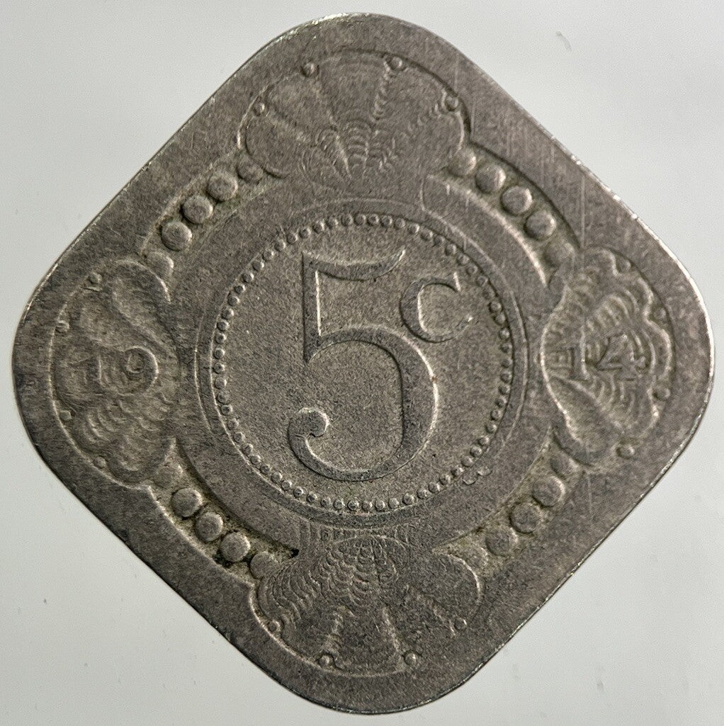 1914 Netherlands 5 Cents Coin | Collectable Grade