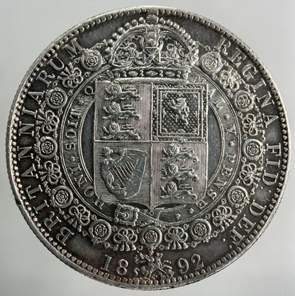 1892 Ex Mount Victoria Half - Crown Silver Coin | Very High Grade