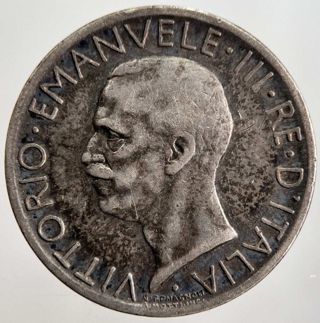 1929 - R Italy 5 Lira Silver Coin | Collectable Grade