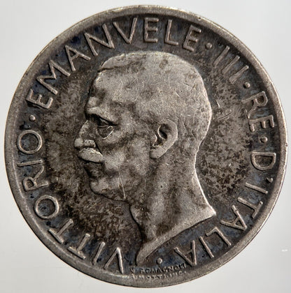 1929 - R Italy 5 Lira Silver Coin | Collectable Grade