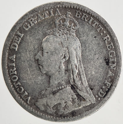 1891 Victoria Threepence Silver Coin | Fine Collectable Grade | a6940