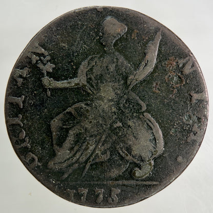 1775 George III 3rd Half - Penny Coin | Fine Collectable Grade