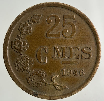 1946 Luxembourg 25 Centimes Coin | Fine Collectable Grade