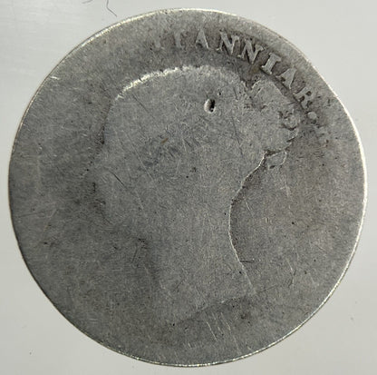 British Victoria Threepence Silver Coin | Worn Grade
